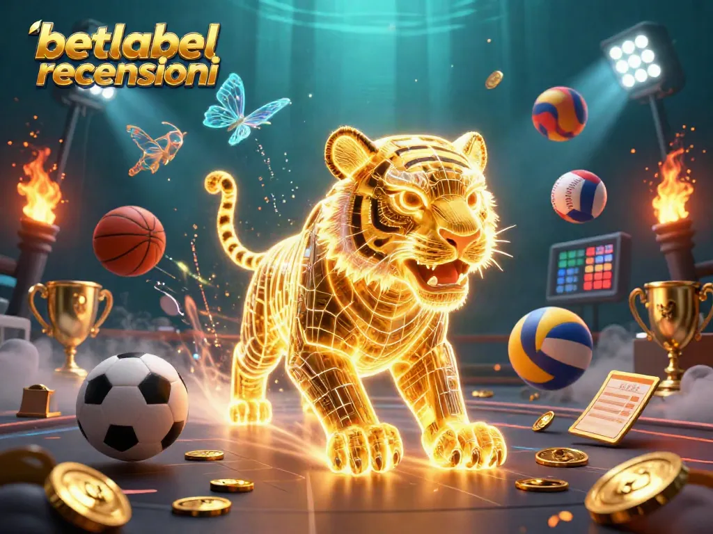 Engage with betlabel recensioni in a vibrant casino illustration, highlighting sports betting excitement.