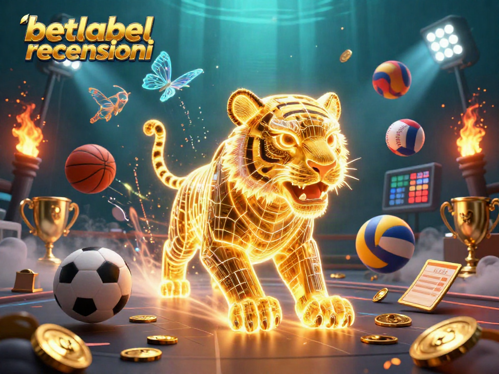 Engage with betlabel recensioni in a vibrant casino illustration, highlighting sports betting excitement.