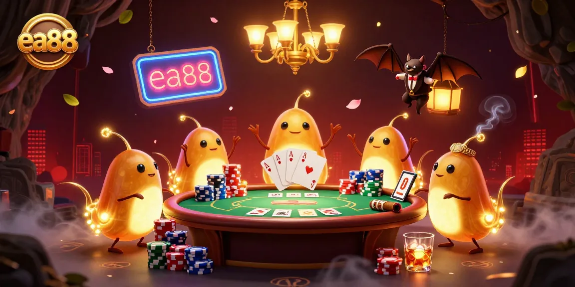 Experience the thrilling action at ea88 casino with glowworms lighting up the game tables.