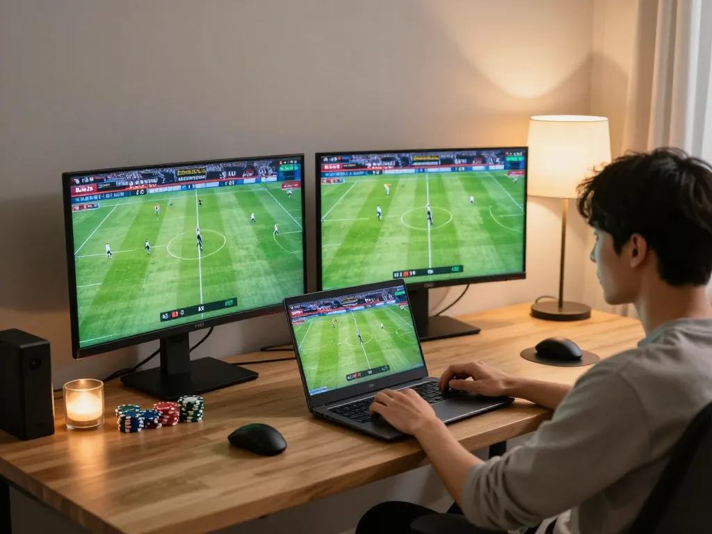 Socolive sports betting experience with live matches on multiple screens creating an enticing gaming atmosphere.