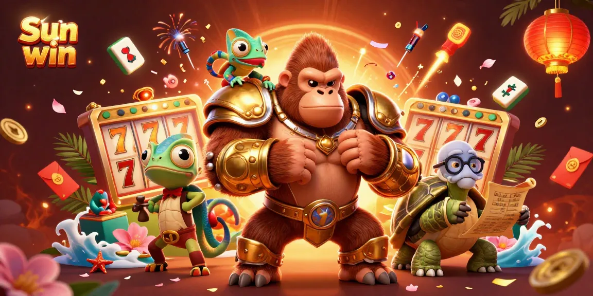 Experience victory with Sun win as the king gorilla leads a thrilling casino adventure.