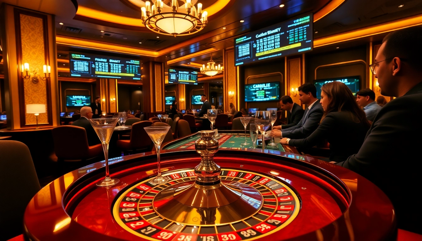 Engaging players at a roulette table in a luxurious setting highlighting https://789winjj.com/ gaming excitement.