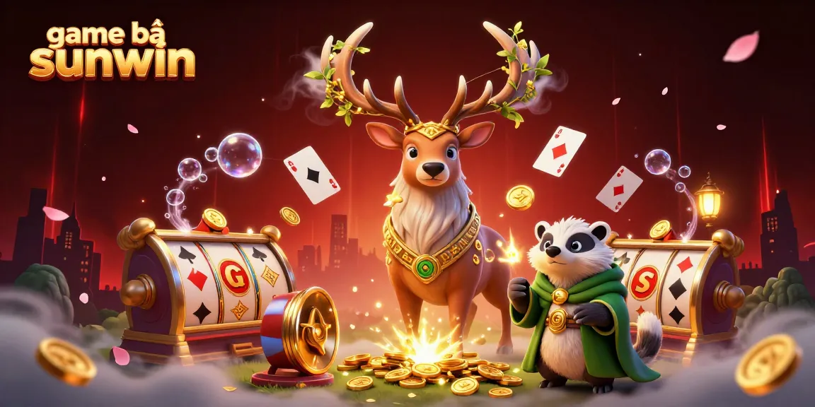 Experience the thrill of game bài sunwin with an exciting scene showcasing characters and dynamic gambling elements.