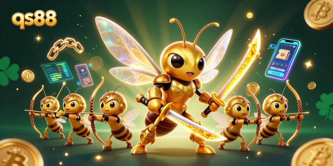 Experience the thrill of qs88 gaming with a vibrant digital illustration featuring a hornet in action